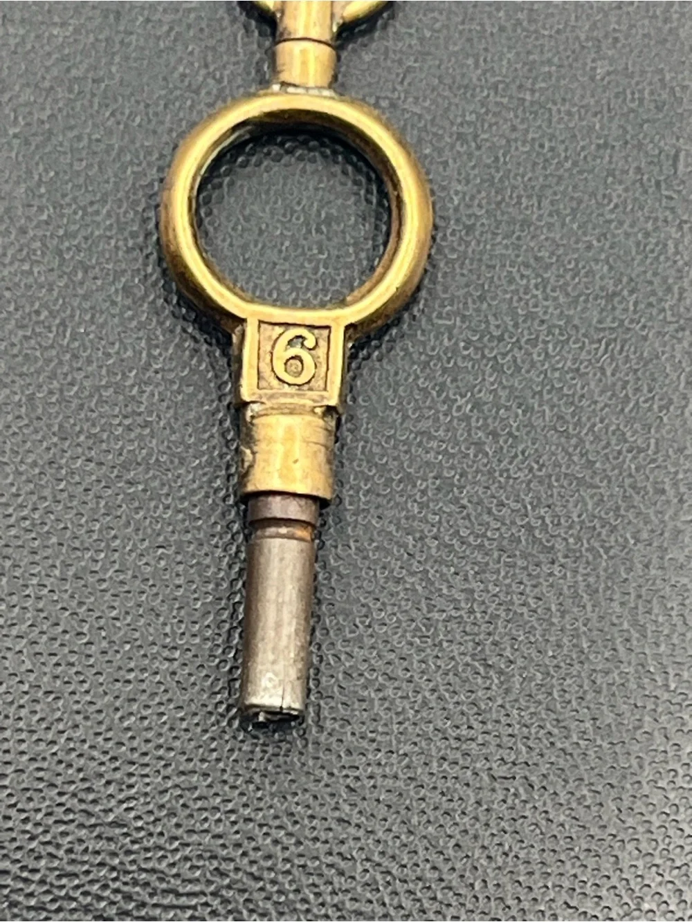 Victorian gold & silver tone size 6 vintage pocket watch winding key antique - Picture 3 of 14